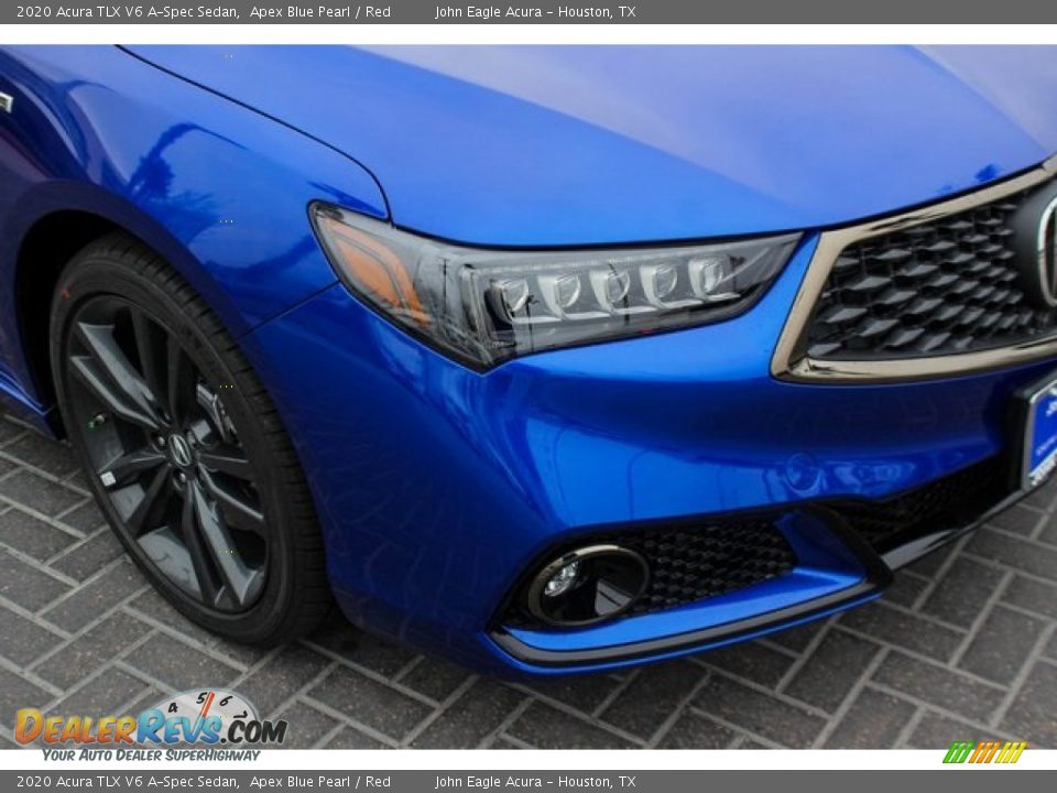 2020 Acura TLX V6 A-Spec Sedan Apex Blue Pearl / Red Photo #11