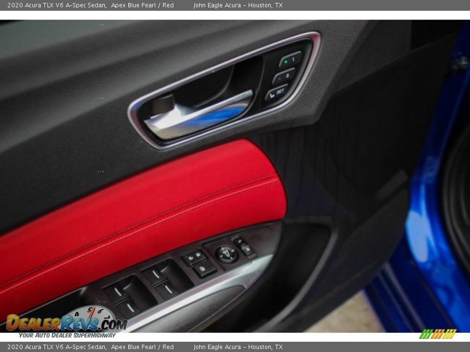 2020 Acura TLX V6 A-Spec Sedan Apex Blue Pearl / Red Photo #13