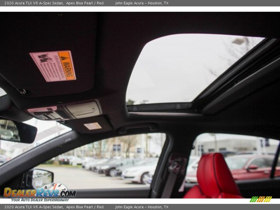 2020 Acura TLX V6 A-Spec Sedan Apex Blue Pearl / Red Photo #15