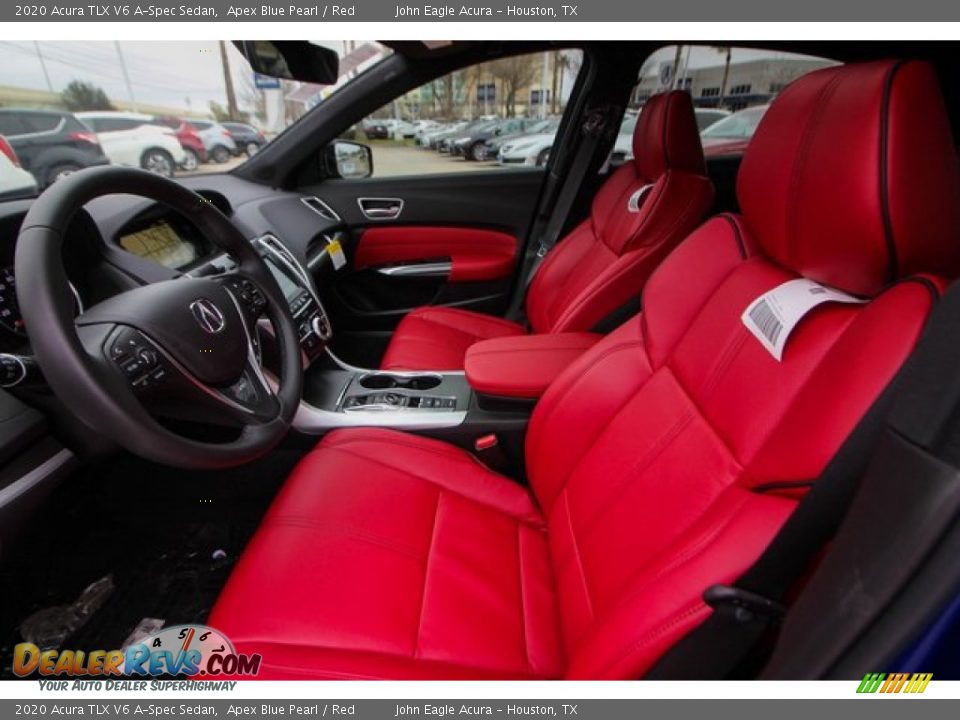 2020 Acura TLX V6 A-Spec Sedan Apex Blue Pearl / Red Photo #17