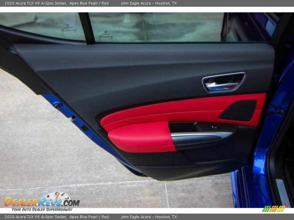 2020 Acura TLX V6 A-Spec Sedan Apex Blue Pearl / Red Photo #18