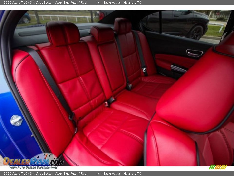 2020 Acura TLX V6 A-Spec Sedan Apex Blue Pearl / Red Photo #22