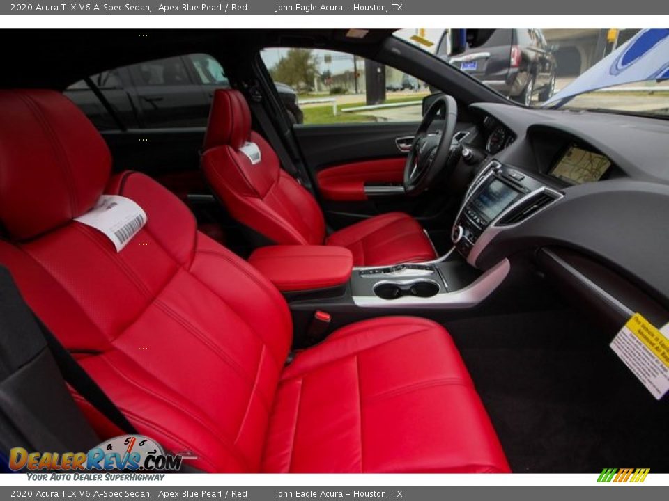 2020 Acura TLX V6 A-Spec Sedan Apex Blue Pearl / Red Photo #24