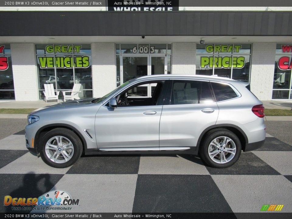 2020 BMW X3 xDrive30i Glacier Silver Metallic / Black Photo #1
