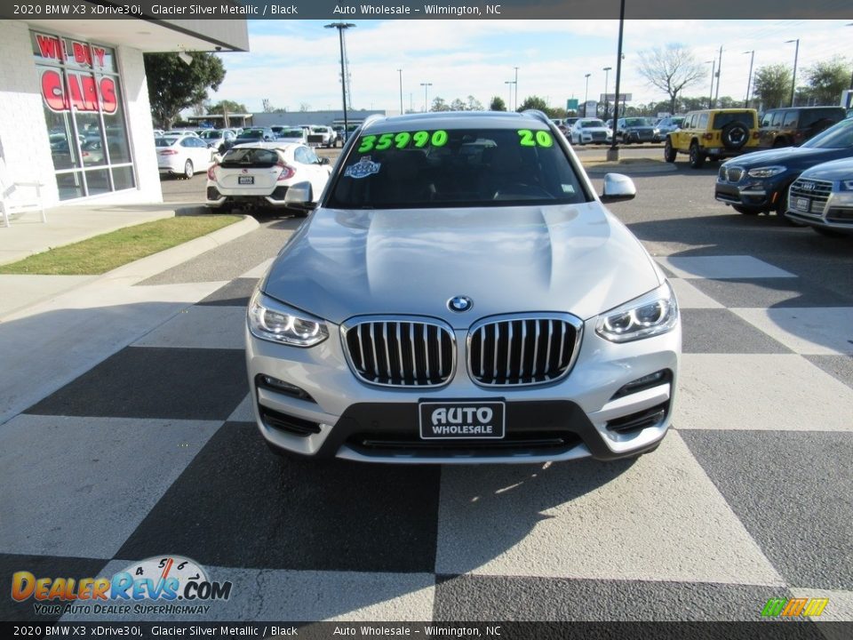 2020 BMW X3 xDrive30i Glacier Silver Metallic / Black Photo #2