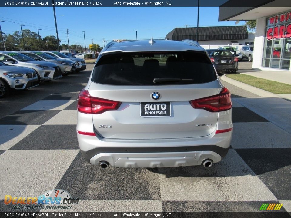 2020 BMW X3 xDrive30i Glacier Silver Metallic / Black Photo #4