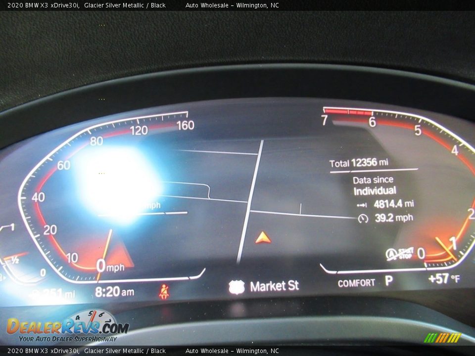 2020 BMW X3 xDrive30i Glacier Silver Metallic / Black Photo #16