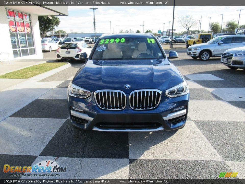 2019 BMW X3 sDrive30i Phytonic Blue Metallic / Canberra Beige/Black Photo #2