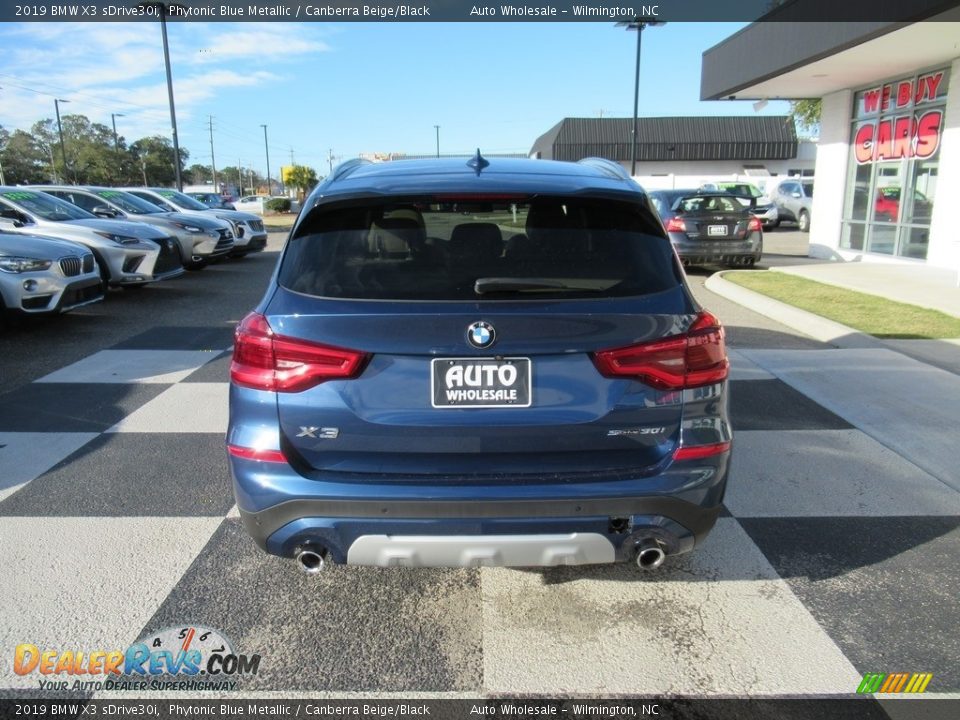 2019 BMW X3 sDrive30i Phytonic Blue Metallic / Canberra Beige/Black Photo #4