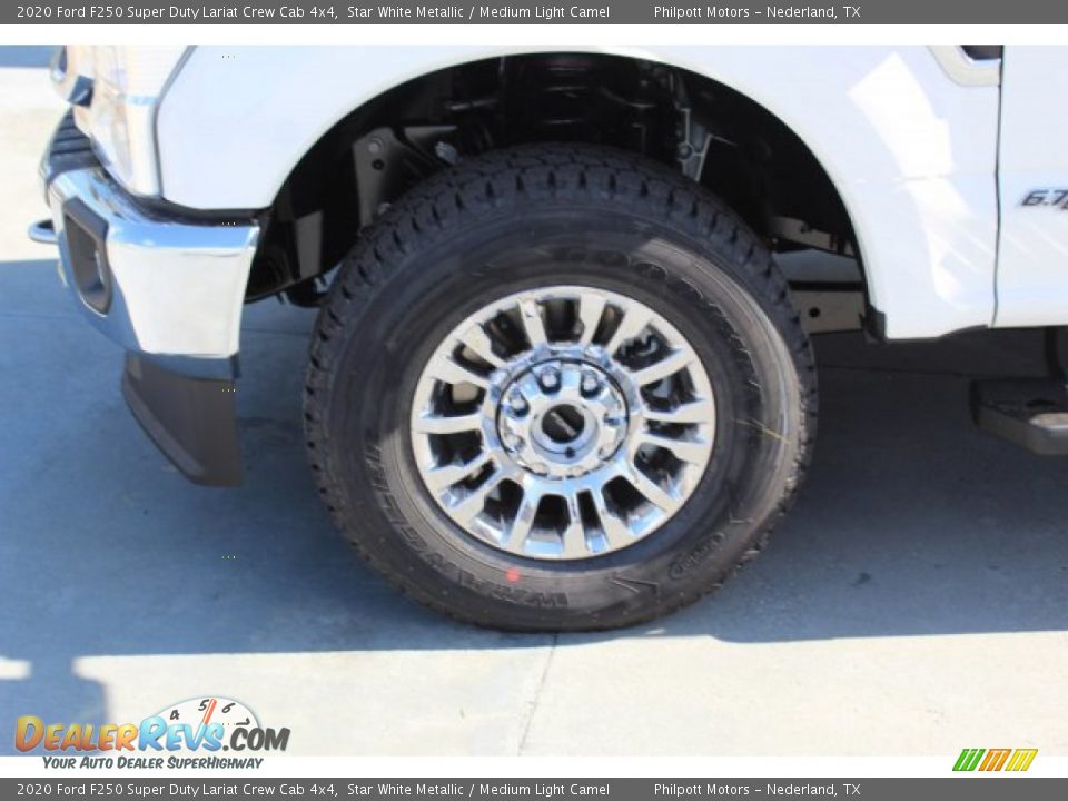 2020 Ford F250 Super Duty Lariat Crew Cab 4x4 Star White Metallic / Medium Light Camel Photo #5