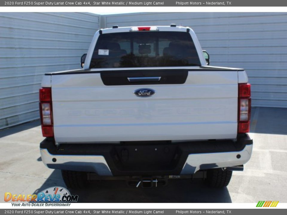 2020 Ford F250 Super Duty Lariat Crew Cab 4x4 Star White Metallic / Medium Light Camel Photo #7
