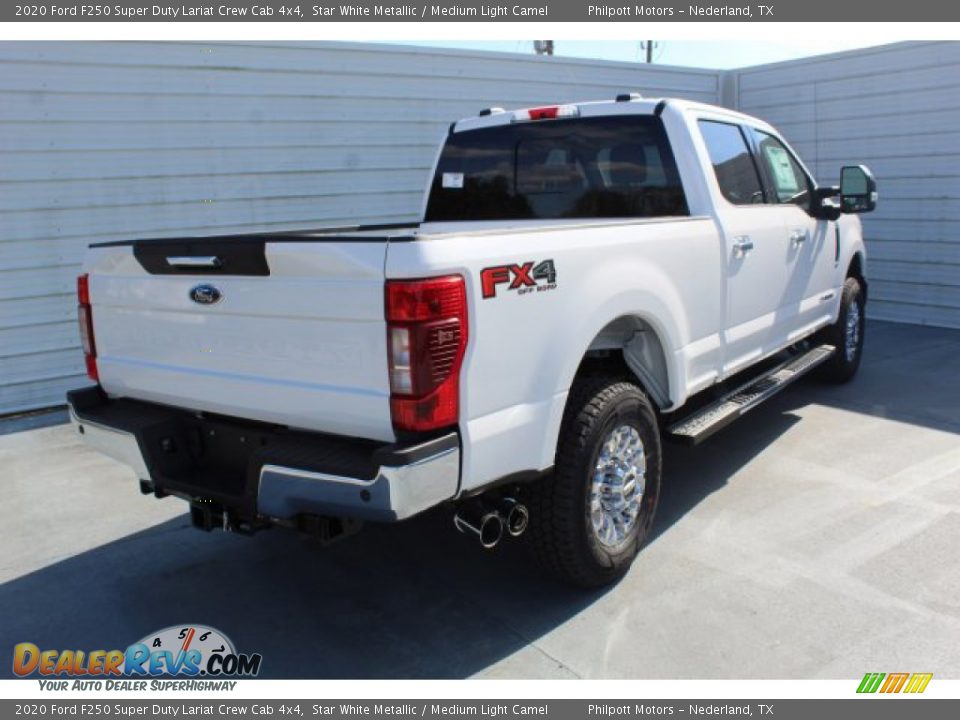 2020 Ford F250 Super Duty Lariat Crew Cab 4x4 Star White Metallic / Medium Light Camel Photo #8