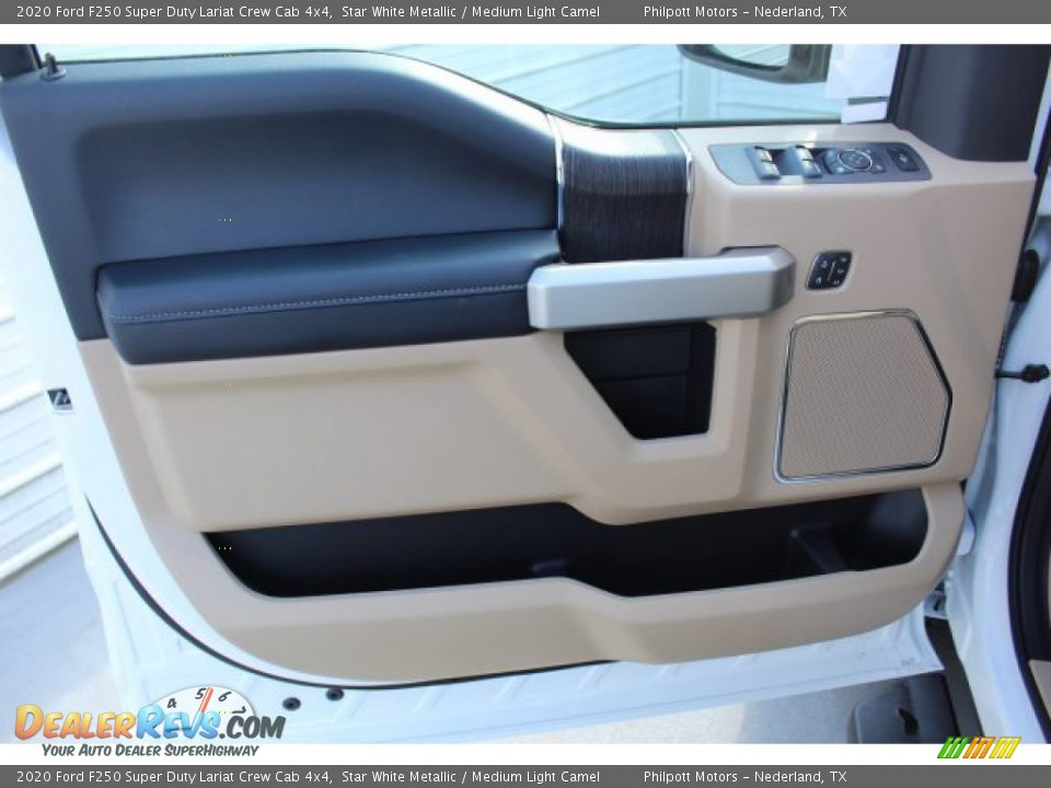 2020 Ford F250 Super Duty Lariat Crew Cab 4x4 Star White Metallic / Medium Light Camel Photo #9