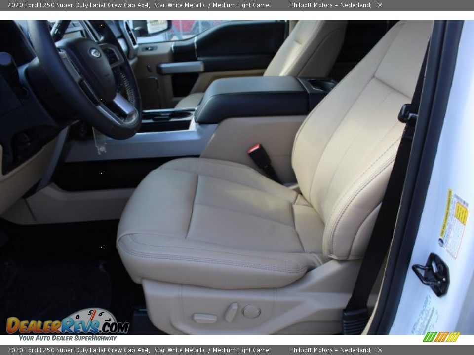 2020 Ford F250 Super Duty Lariat Crew Cab 4x4 Star White Metallic / Medium Light Camel Photo #10