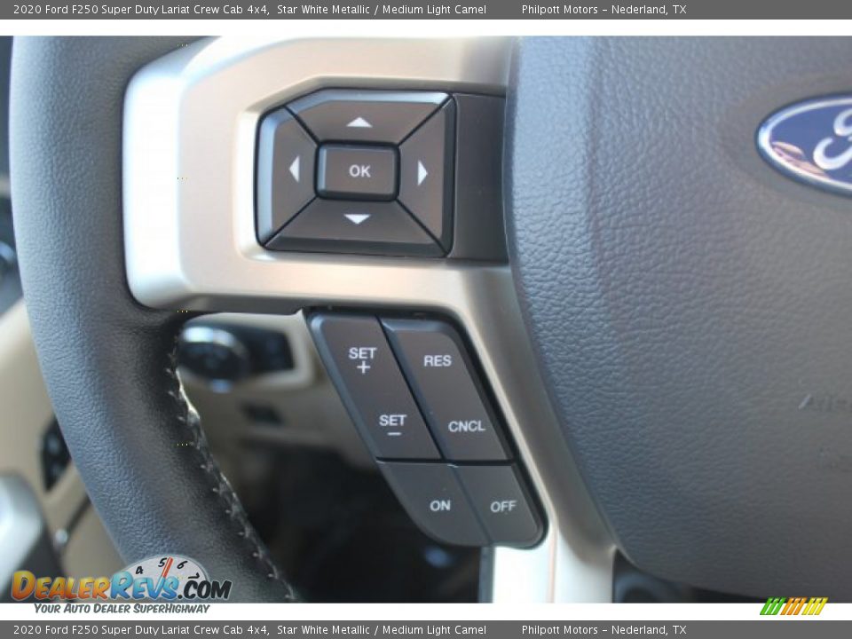 2020 Ford F250 Super Duty Lariat Crew Cab 4x4 Star White Metallic / Medium Light Camel Photo #11