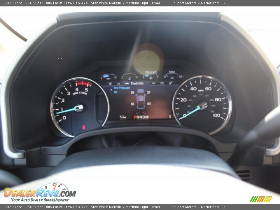 2020 Ford F250 Super Duty Lariat Crew Cab 4x4 Star White Metallic / Medium Light Camel Photo #13