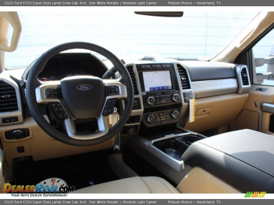 2020 Ford F250 Super Duty Lariat Crew Cab 4x4 Star White Metallic / Medium Light Camel Photo #20