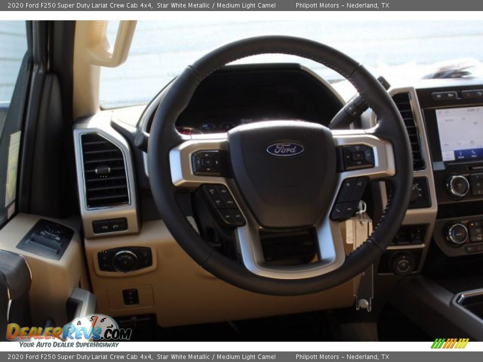 2020 Ford F250 Super Duty Lariat Crew Cab 4x4 Star White Metallic / Medium Light Camel Photo #21