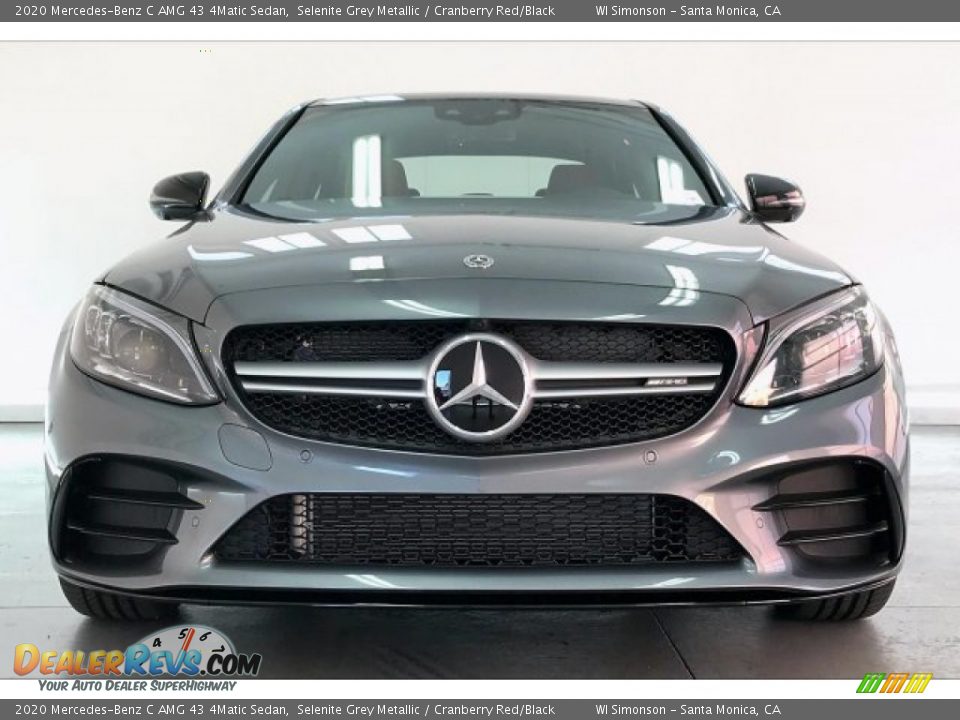 2020 Mercedes-Benz C AMG 43 4Matic Sedan Selenite Grey Metallic / Cranberry Red/Black Photo #2