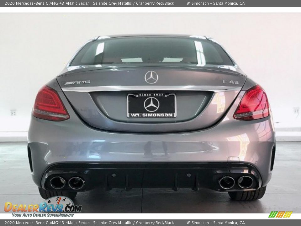 2020 Mercedes-Benz C AMG 43 4Matic Sedan Selenite Grey Metallic / Cranberry Red/Black Photo #3