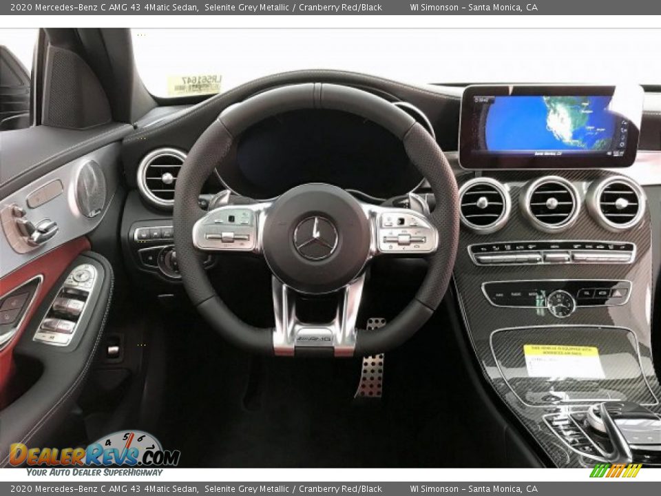 2020 Mercedes-Benz C AMG 43 4Matic Sedan Selenite Grey Metallic / Cranberry Red/Black Photo #4