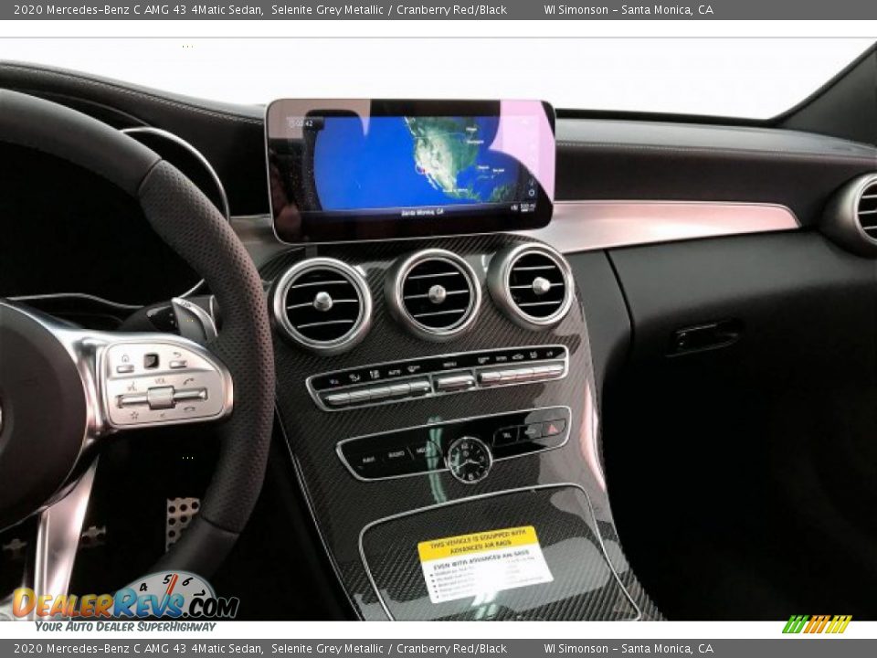 2020 Mercedes-Benz C AMG 43 4Matic Sedan Selenite Grey Metallic / Cranberry Red/Black Photo #5