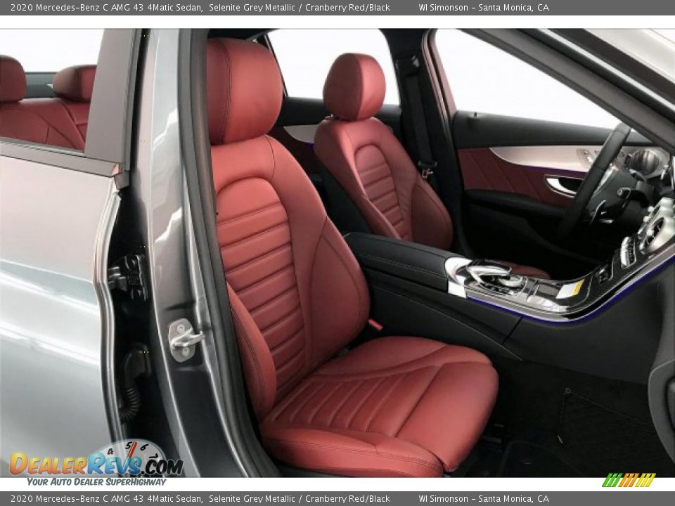 2020 Mercedes-Benz C AMG 43 4Matic Sedan Selenite Grey Metallic / Cranberry Red/Black Photo #6
