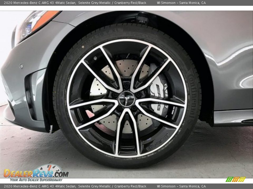 2020 Mercedes-Benz C AMG 43 4Matic Sedan Selenite Grey Metallic / Cranberry Red/Black Photo #8