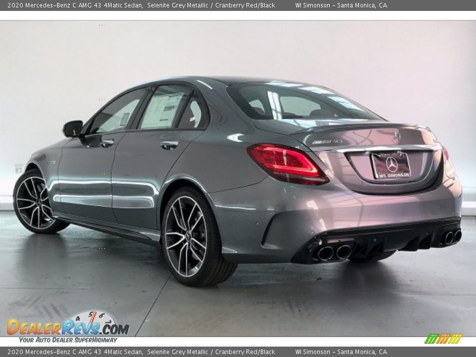 2020 Mercedes-Benz C AMG 43 4Matic Sedan Selenite Grey Metallic / Cranberry Red/Black Photo #10