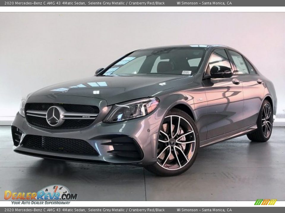 2020 Mercedes-Benz C AMG 43 4Matic Sedan Selenite Grey Metallic / Cranberry Red/Black Photo #12