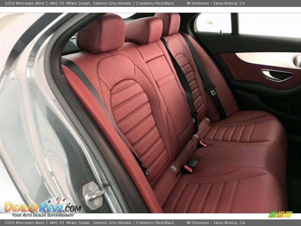 2020 Mercedes-Benz C AMG 43 4Matic Sedan Selenite Grey Metallic / Cranberry Red/Black Photo #13