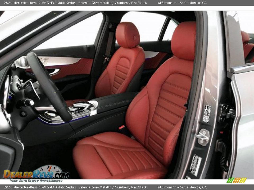 2020 Mercedes-Benz C AMG 43 4Matic Sedan Selenite Grey Metallic / Cranberry Red/Black Photo #14