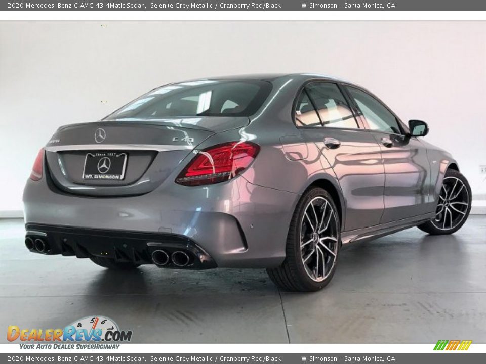 2020 Mercedes-Benz C AMG 43 4Matic Sedan Selenite Grey Metallic / Cranberry Red/Black Photo #16