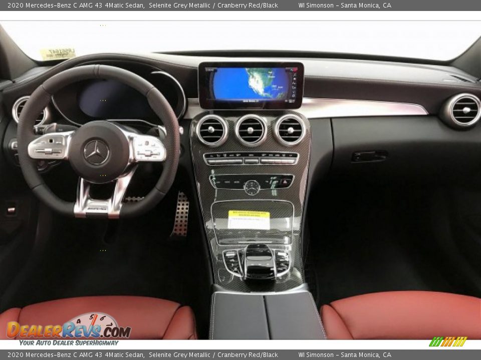2020 Mercedes-Benz C AMG 43 4Matic Sedan Selenite Grey Metallic / Cranberry Red/Black Photo #17