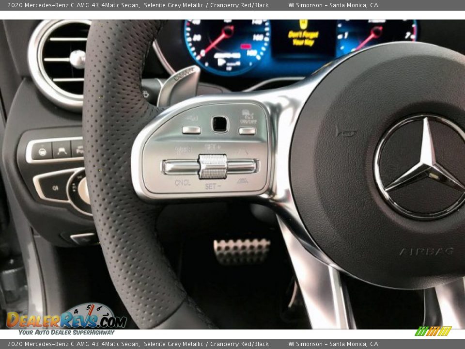 2020 Mercedes-Benz C AMG 43 4Matic Sedan Selenite Grey Metallic / Cranberry Red/Black Photo #18