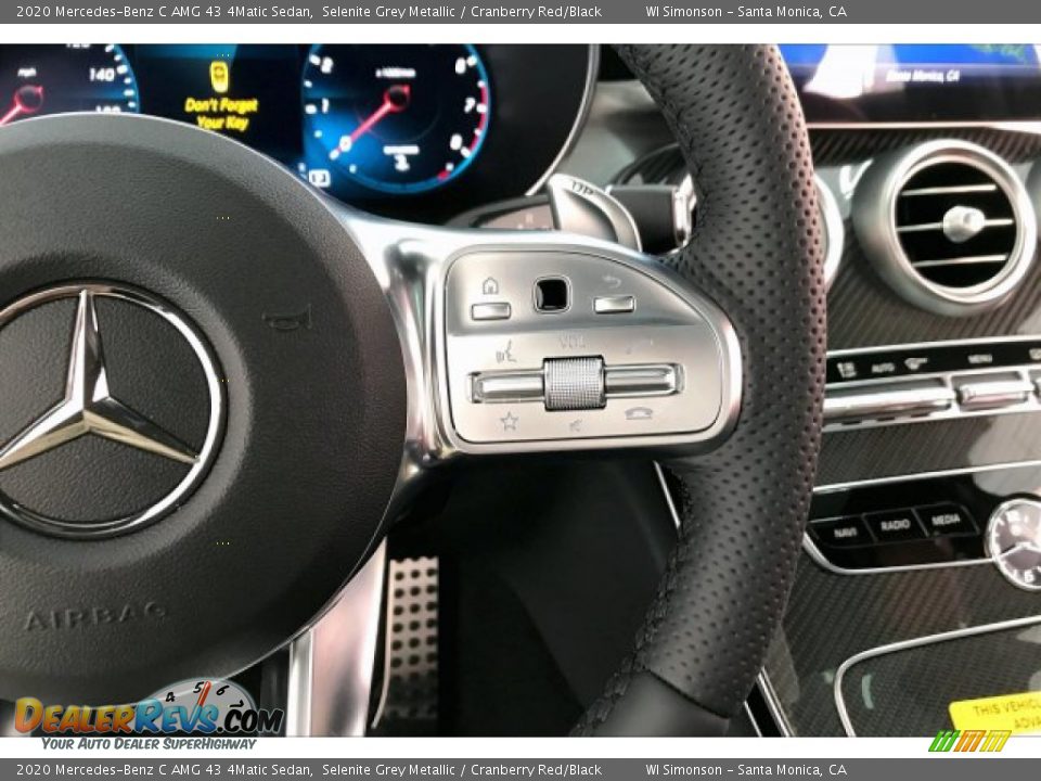2020 Mercedes-Benz C AMG 43 4Matic Sedan Selenite Grey Metallic / Cranberry Red/Black Photo #19