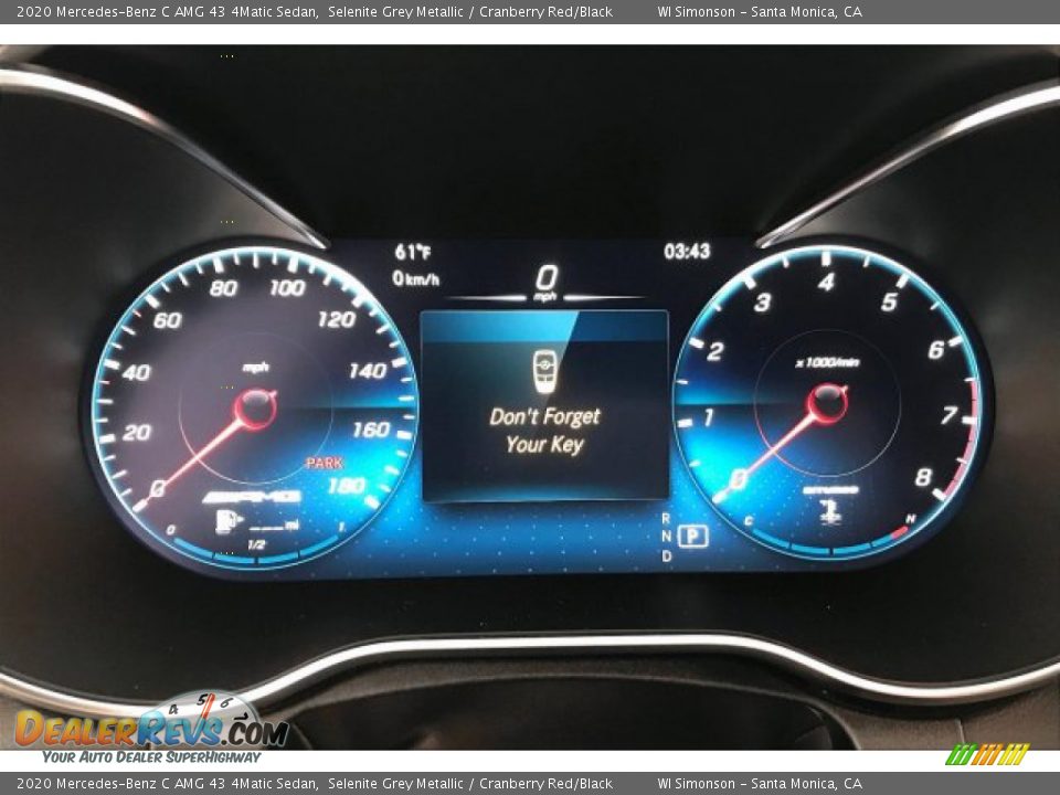 2020 Mercedes-Benz C AMG 43 4Matic Sedan Selenite Grey Metallic / Cranberry Red/Black Photo #20