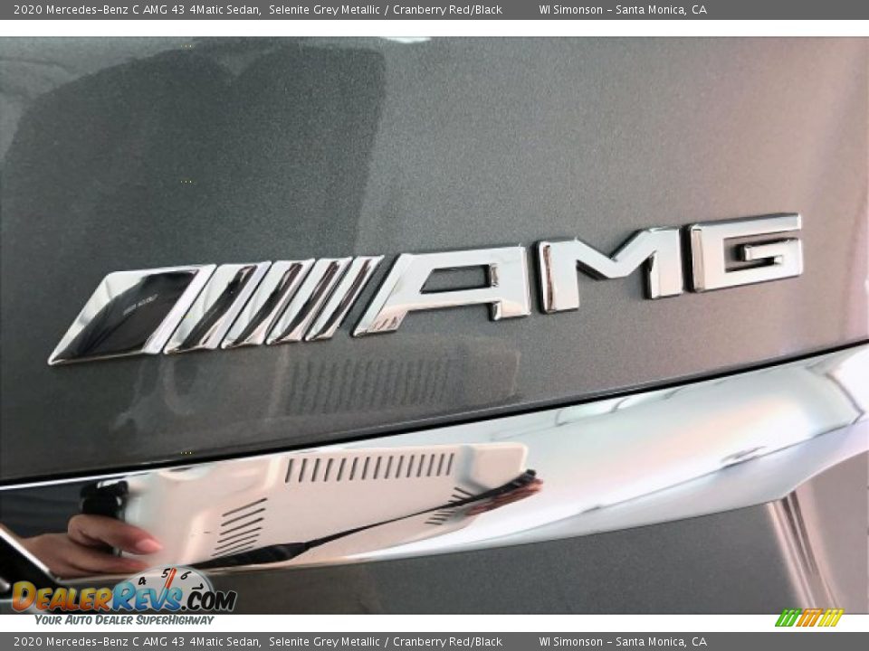 2020 Mercedes-Benz C AMG 43 4Matic Sedan Selenite Grey Metallic / Cranberry Red/Black Photo #27