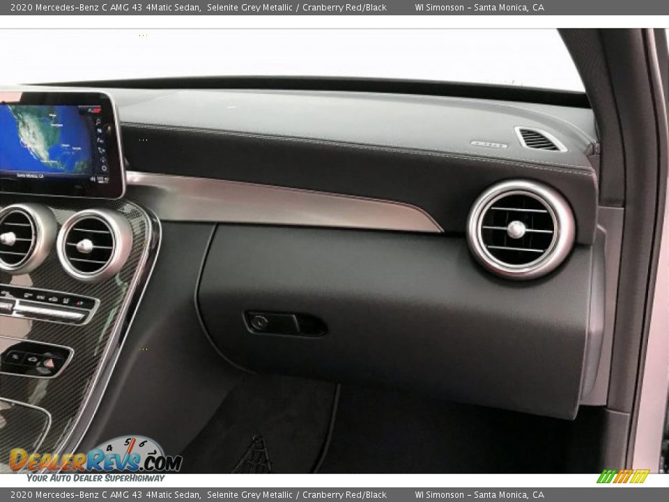 2020 Mercedes-Benz C AMG 43 4Matic Sedan Selenite Grey Metallic / Cranberry Red/Black Photo #28