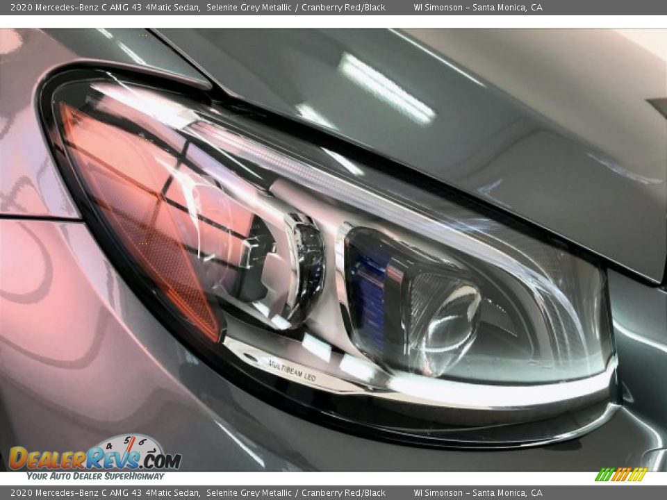2020 Mercedes-Benz C AMG 43 4Matic Sedan Selenite Grey Metallic / Cranberry Red/Black Photo #32