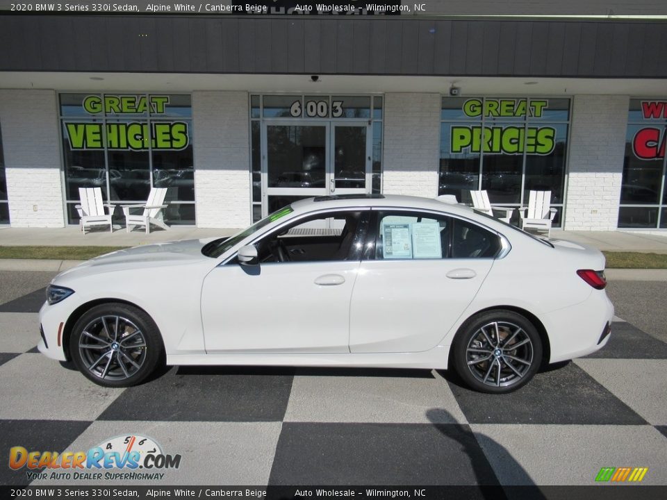 2020 BMW 3 Series 330i Sedan Alpine White / Canberra Beige Photo #1