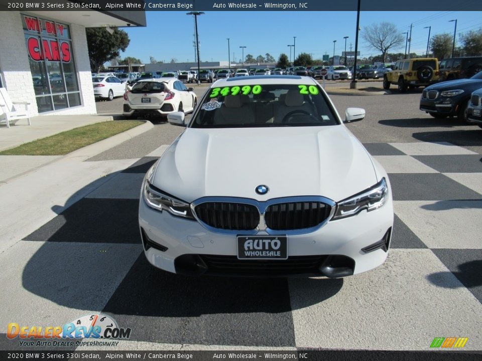 2020 BMW 3 Series 330i Sedan Alpine White / Canberra Beige Photo #2