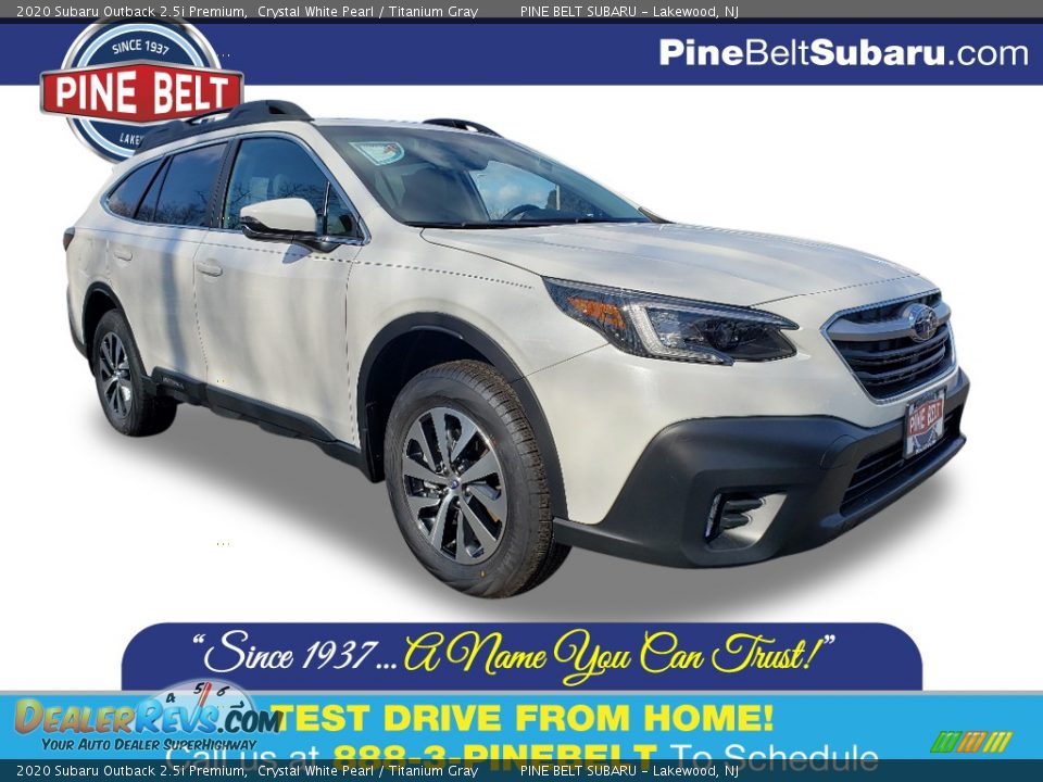 2020 Subaru Outback 2.5i Premium Crystal White Pearl / Titanium Gray Photo #1