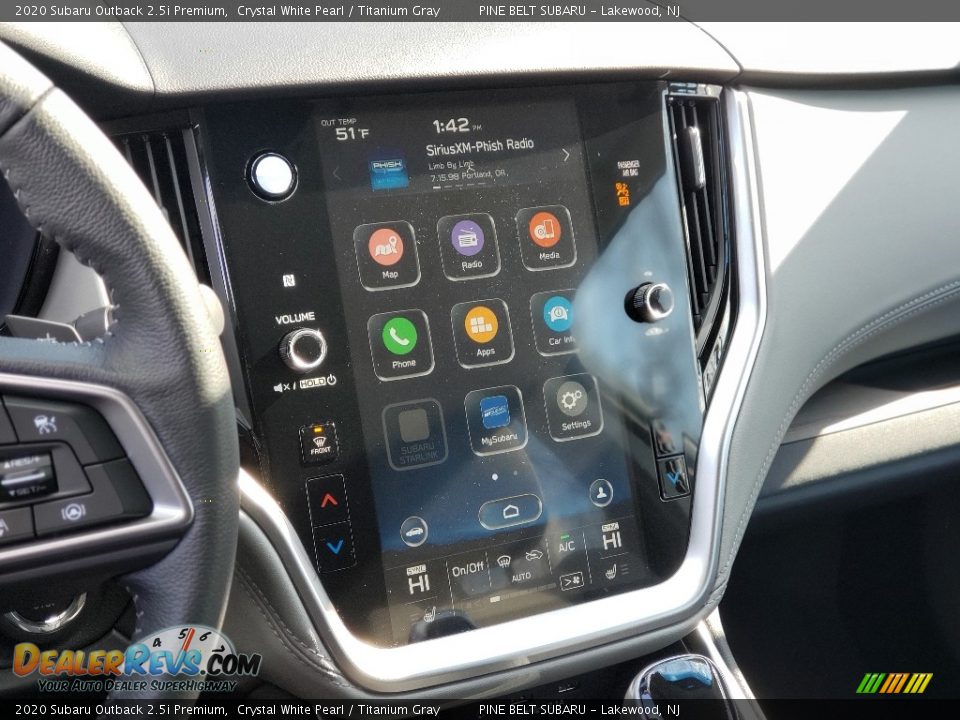 2020 Subaru Outback 2.5i Premium Crystal White Pearl / Titanium Gray Photo #10
