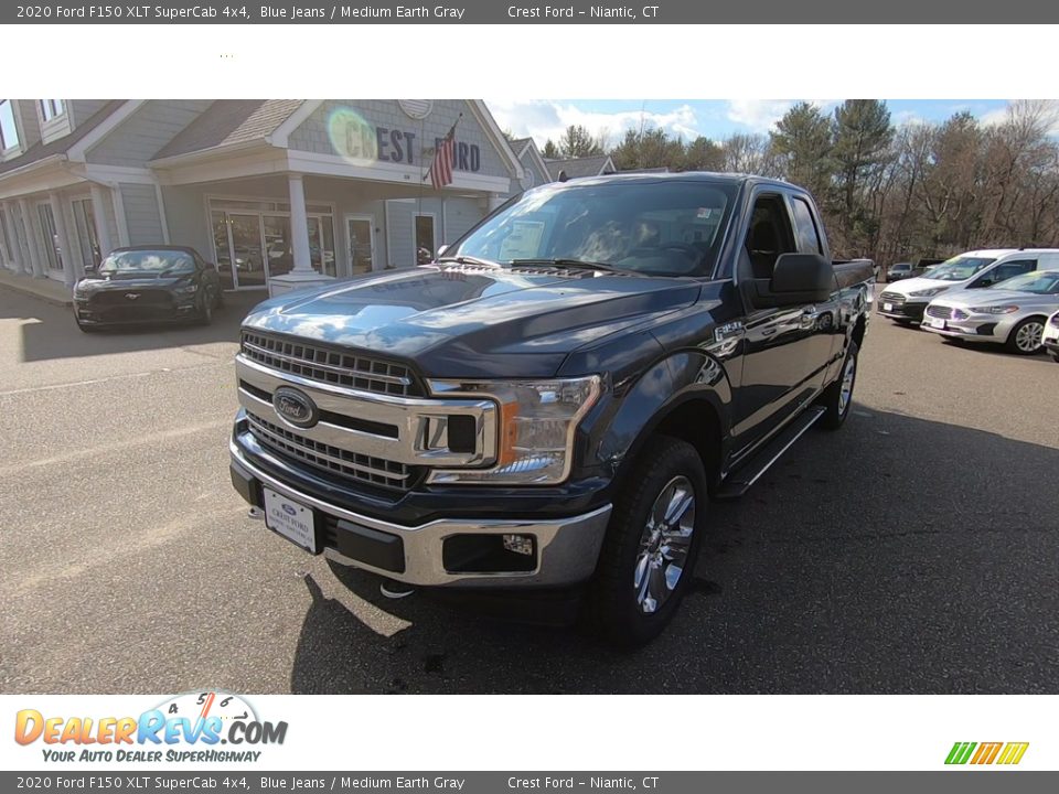 2020 Ford F150 XLT SuperCab 4x4 Blue Jeans / Medium Earth Gray Photo #3