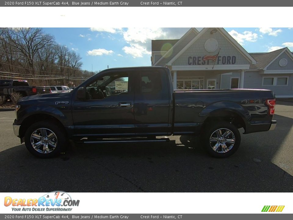 2020 Ford F150 XLT SuperCab 4x4 Blue Jeans / Medium Earth Gray Photo #4