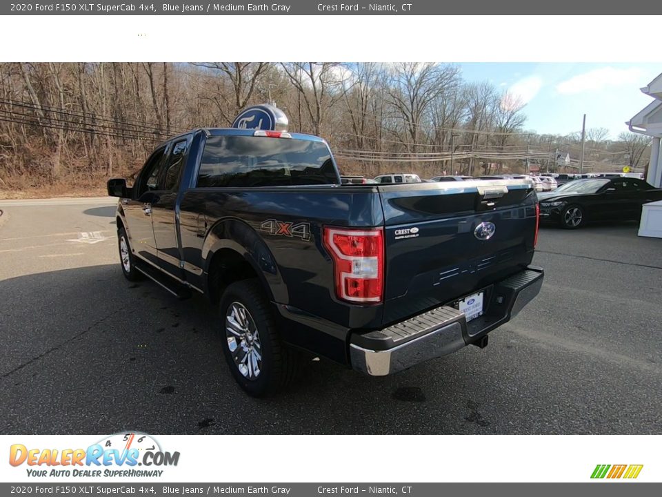 2020 Ford F150 XLT SuperCab 4x4 Blue Jeans / Medium Earth Gray Photo #5
