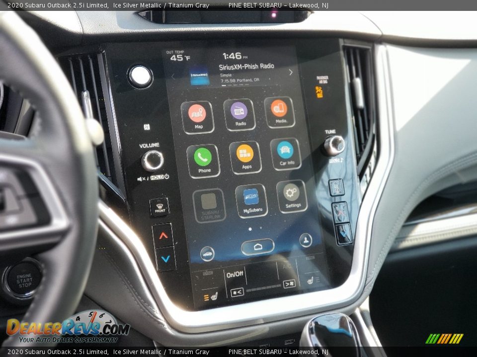 2020 Subaru Outback 2.5i Limited Ice Silver Metallic / Titanium Gray Photo #10