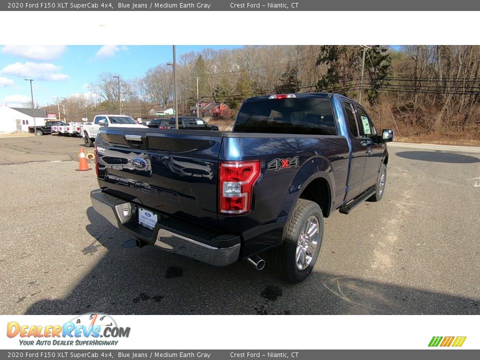 2020 Ford F150 XLT SuperCab 4x4 Blue Jeans / Medium Earth Gray Photo #7