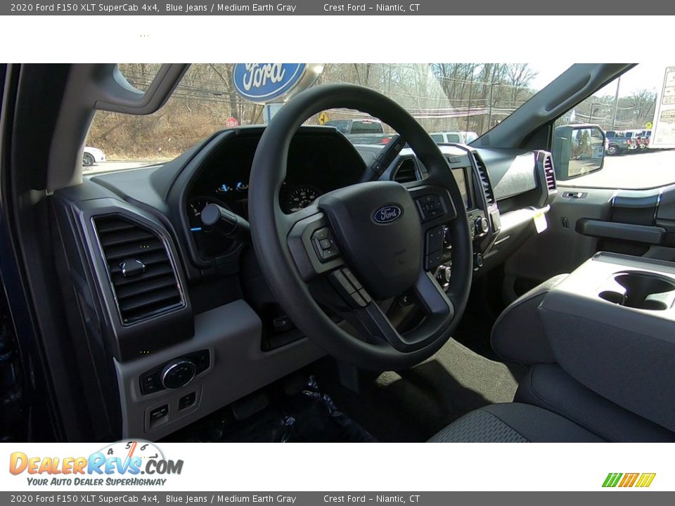 2020 Ford F150 XLT SuperCab 4x4 Blue Jeans / Medium Earth Gray Photo #10